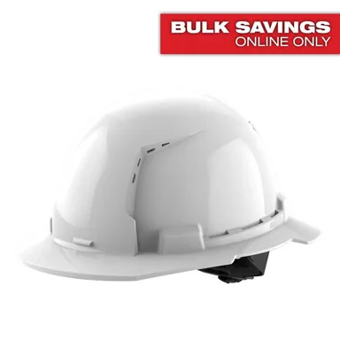 Milwaukee 48-73-1201, accessory: BOLT White Type 1 Class C Full Brim Vented Hard Hat with 4 Point Ratcheting Suspension
