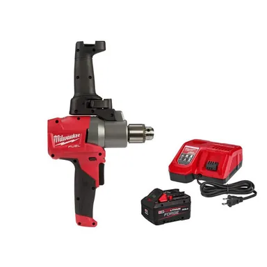 Milwaukee 2810-20-48-59-1881, bundle: M18 FUEL 18V Lith-Ion Brushless Cordless 1/2 in. Mud Mixer w/ FORGE 8. 0Ah Battery & Charger