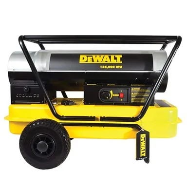DeWalt DXH135HD, standalone tool: Heavy Duty 135,000 BTU Yellow Forced Air Kerosene Outdoor Torpedo Space Heater