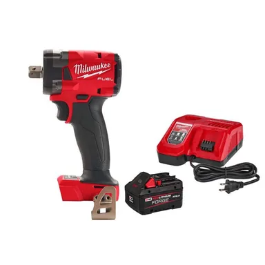 Milwaukee 2855P-20-48-59-1881, bundle: M18 FUEL GEN-3 18V Lith-Ion Brushless Cordless 1/2 in. Compact Impact Wrench w/ FORGE 8. 0Ah Battery & Charger