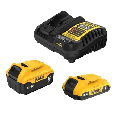 DeWalt DCB225-2C, accessory: 20V MAX Lithium-Ion Battery Kit with 5.0Ah and 2.0Ah Battery and Charger