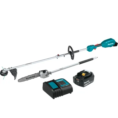 Makita XUX02SM1X4, kit: Makita XUX02SM1X4 18V LXT Li-Ion Couple Shaft Head Kit w/ 13" - 10" Attachments