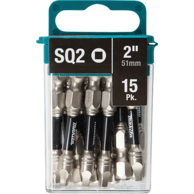 Makita E-01052, accessory: Makita E-01052 Impact XPS #2 Square 2" Power Bit, 15/pk