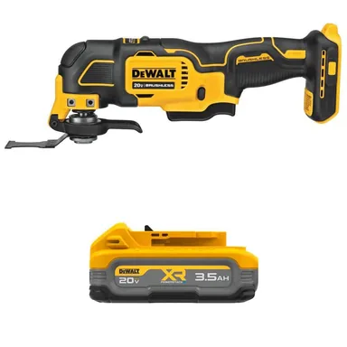 DeWalt DCS354BWDCBP320, bundle: ATOMIC 20V MAX Lithium-Ion Cordless Brushless Oscillating Multi Tool with POWERSTACK 3.5 Ah Battery Pack