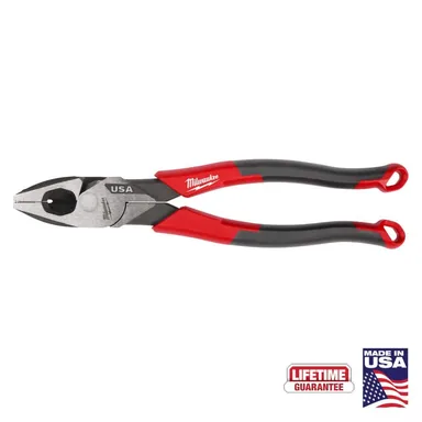 Milwaukee MT550, unpowered: 9 in. Lineman's Pliers with Fish Tape Puller and Comfort Grip