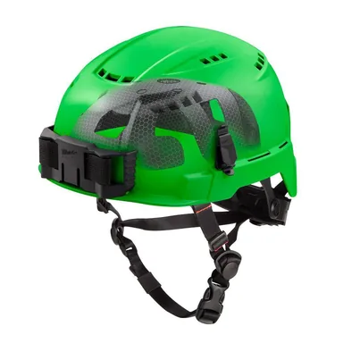 Milwaukee 48-73-1356, accessory: BOLT Green Type 2 Class C Vented Safety Helmet with IMPACT-ARMOR Liner (photograph from the Home Depot listing)