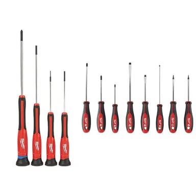 Milwaukee 48-22-2604-48-22-2718, bundle: 4-Piece Precision Screwdriver Set with 8-Piece Screwdriver Kit with Square (12-Piece)