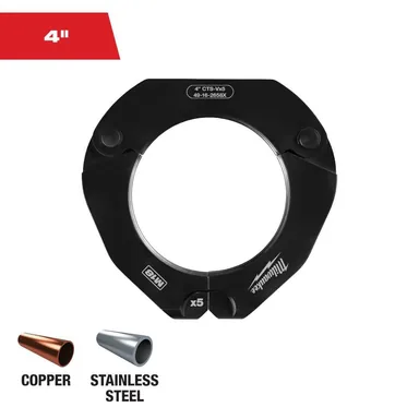 Milwaukee 49-16-2658X, accessory: 4 in. CTS-V Pivoting Press Ring for M18 FORCE LOGIC Press Tools (photograph from the Home Depot listing)