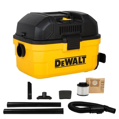 DeWalt DXV04T, standalone tool: 4 Gal. 5.0 HP Poly Wet/Dry Vacuum with Hose and Accessories