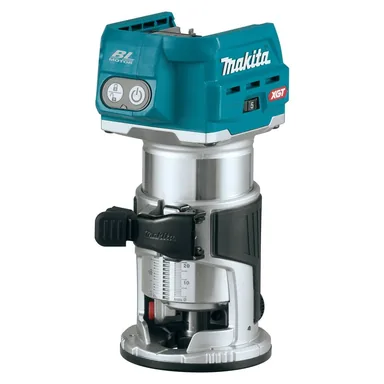 Makita GTR01Z, bare tool: Makita GTR01Z 40V max XGT Brushless Cordless Compact Router, Tool Only