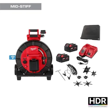 Milwaukee 3975-22, kit: M18 18-Volt Lithium-Ion Cordless 200 ft. Mid-Stiff Pipeline Sewer Camera System Kit with Batteries and Charger