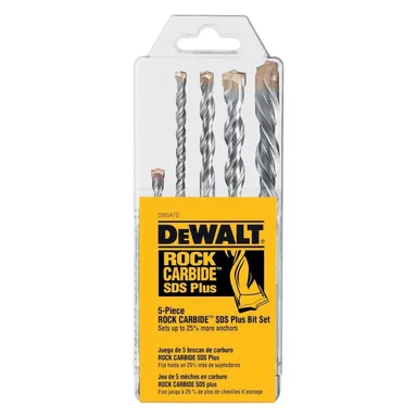 DeWalt DW5470, accessory: Rock Carbide SDS+ Hammer Bit Set (5-Piece)