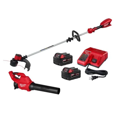 Milwaukee 2828-20E-48-59-1852B-3044-20, bundle: M18 Brushless 18V 16in. Cordless Battery Powered String Trimmer w/ M18 XC 5.0 Ah Starter Kit, M18 Brushless Blower