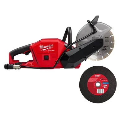 Milwaukee 2786-20-49-94-9000, bundle: M18 FUEL ONE-KEY 18V Lithium-Ion Brushless Cordless 9 in. Cut Off Saw w/ Metal Cut-Off Wheel