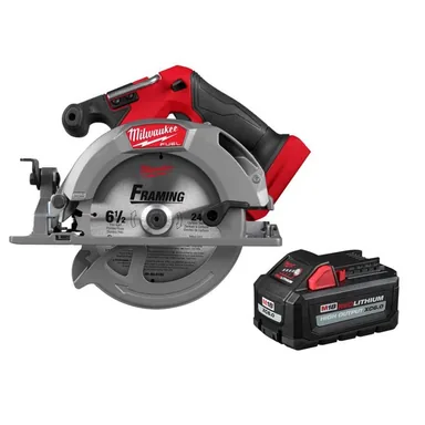 Milwaukee 2833-20-48-11-1865, bundle: M18 FUEL 18V Lith-Ion Brushless Cordless 6-1/2 in. Circular Saw w/ (1) HIGH OUTPUT 6.0 Ah Battery