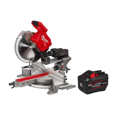 Milwaukee 2739-20-48-11-1813, bundle: M18 FUEL 18V Lithium-Ion Brushless Cordless 12 in. Dual Bevel Sliding Compound Miter Saw w/ FORGE 12.0 Ah Battery