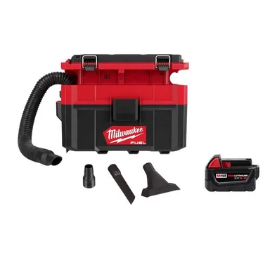 Milwaukee 0970-20-48-11-1850, bundle: M18 FUEL PACKOUT 18-Volt Lithium-Ion Cordless 2.5 Gal. Wet/Dry Vacuum and M18 5.0 Ah Lithium-Ion XC Battery Pack