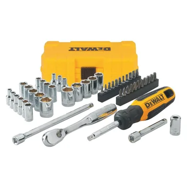 DeWalt DWMT81610, accessory: 1/4 in. Drive SAE and Metric Mechanics Tool Set (50-Piece)