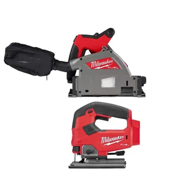 Milwaukee 2831-20-2737-20, bundle: M18 FUEL 18V Lithium-Ion Cordless Brushless 6-1/2 in. Plunge Cut Track Saw w/Jig Saw