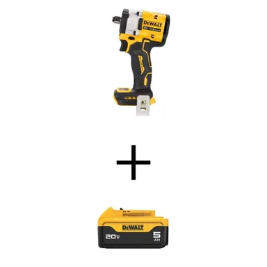 DeWalt DCF921BWDCB205, bundle: 20V Cordless 1/2 in. Impact Wrench and 20V MAX Premium Lithium-Ion 5.0Ah Battery