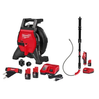 Milwaukee 3318-22A-3576-21, bundle: M12 65FT Ultra Flex Sewer Camera Kit with M12 Trap Snake 12V Lithium-Ion Cordless