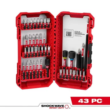 Milwaukee 48-32-4033, accessory: SHOCKWAVE Impact-Duty Alloy Steel Driver Bit Auto Set (43-Pieces)