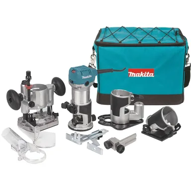 Makita RT0701CX3, standalone tool: Makita RT0701CX3 Corded 1-1/4 HP* Compact Router Kit