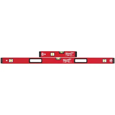 Milwaukee MLBXS1648, unpowered: 16 in./48 in. Redstick Box Level Set