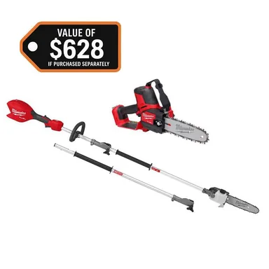 Milwaukee 3004-20-3016-20PS, bundle: M18 FUEL 18V Brushless Cordless Battery Powered 8 in. HATCHET Pruning Saw w/ 10 in. QUIK-LOK Pole Saw