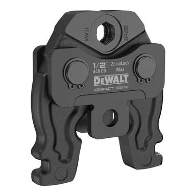 DeWalt DCE217012, accessory: Compact 1/2 in. ZoomLock Max and B MaxiPro Press Jaw for DCE210 Compact Press Tool (photograph from the Home Depot listing)