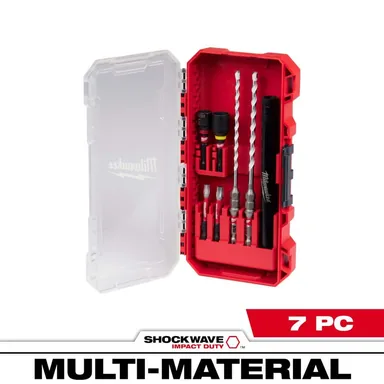 Milwaukee 48-20-8877, accessory: SHOCKWAVE Impact-Duty Multi-Material Concrete Screw Installation Kit (7-Piece)