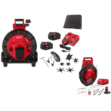 Milwaukee 3975-22-2519-21, bundle: M18 200 FT. MIDSTIFF INSPECTION SEWER CAMERA w/ M12 FUEL High Speed Chain Snake for 1-1/4 in.-2 in. Pipes