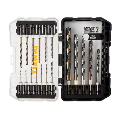 DeWalt DWAH1188, accessory: Black and Gold Impact Ready Metal Drill Bit Set (18-Piece)