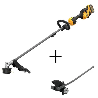 DeWalt DCST972X1WAS4ED, bundle: 60V MAX Brushless Cordless Battery Powered Attachment Capable String Trimmer Kit with Edger Attachment