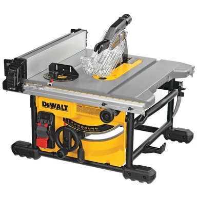DeWalt DWE7485, standalone tool: 15 Amp Corded 8-1/4 in. Compact Portable Jobsite Tablesaw (Stand Not Included) (photograph from the Home Depot listing)