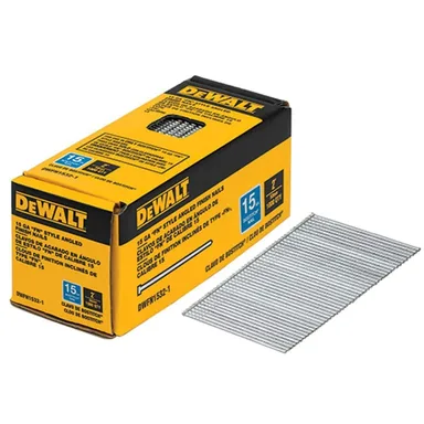 DeWalt DWFN1532-1, accessory: 2 in. x 15-Gauge Angled Glue Collated Finish Nails (1,000 per Box)