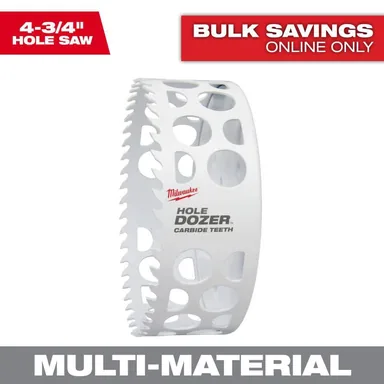 Milwaukee 49-56-0847, accessory: 4-3/4 in. Hole Dozer Carbide Hole Saw