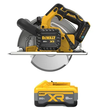 DeWalt DCS383BWDCB2108, bundle: 20V Max Lithium-Ion 7-1/4 in. Cordless Metal Cutting Circular Saw with 20V Max XR 8.0Ah Battery