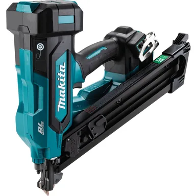Makita XNB09Z, bare tool: Makita 18V LXT Brushless 2-1/2-in. Positive Placement Metal Connector Nailer, Tool Only (XNB09Z)