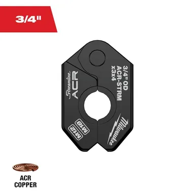 Milwaukee 49-16-2655MX, accessory: 3/4 in. Streamline ACR Copper Pivoting Press Ring for M18 and M12 FORCE LOGIC Press Tool (photograph from the Home Depot listing)
