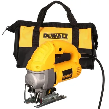 DeWalt DW317K, standalone tool: 5.5 Amp Corded Variable Speed Jig Saw Kit with Bag