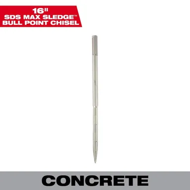 Milwaukee 48-62-4250, accessory: 16 in. SLEDGE SDS-MAX Bull Point Chisel