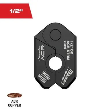 Milwaukee 49-16-2653MX, accessory: 1/2 in. Streamline ACR Copper Pivoting Press Ring for M18 and M12 FORCE LOGIC Press Tool (photograph from the Home Depot listing)