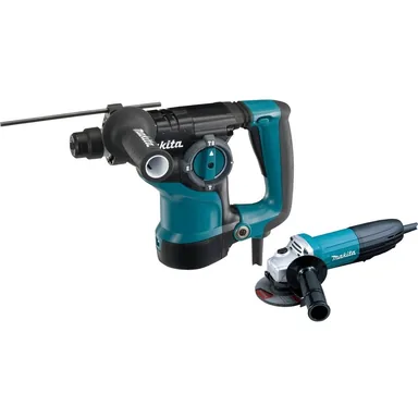 Makita HR2811FX, standalone tool: Makita HR2811FX Corded 1-1/8'' SDS-PLUS Rotary Hammer and 4-1/2" Angle Grinder