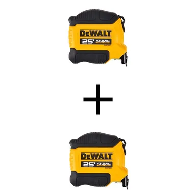 DeWalt DWHT38125SX2, accessory: 25 ft. x 1-1/8 in. Tape Measure ATOMIC (2-Pack)