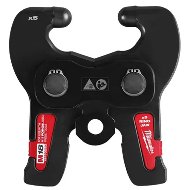 Milwaukee 49-16-2659X5, accessory: CTS/IPS Copper/Black Iron Pipe X5 Ring Jaw for M18 FORCE LOGIC Press Tools (photograph from the Home Depot listing)