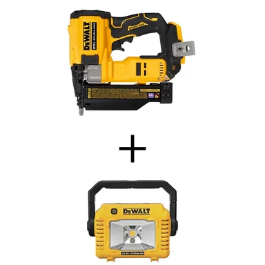 DeWalt DCN623BW077B, bundle: ATOMIC 20V MAX Lithium Ion Cordless 23 Gauge Pin Nailer and 20V MAX Compact Cordless Task Light