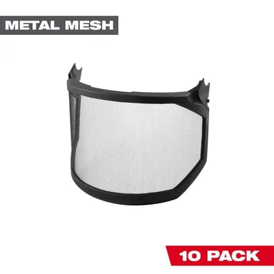 Milwaukee 48-73-1433, accessory: BOLT Full Face Metal Mesh Shield (Helmet and Hard Hat Mount) (10-Pack) (photograph from the Home Depot listing)