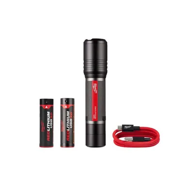 Milwaukee 2162-21-48-11-2131, bundle: 2,000 Lumens REDLITHIUM USB Slide Focus Flashlight with Extra USB 3.0 Ah Battery