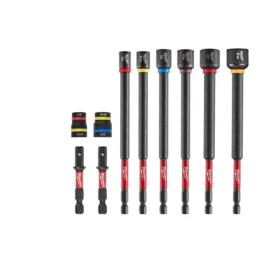 Milwaukee 49-66-4565-49-66-4567, bundle: SHOCKWAVE Impact-Duty Quik-Clear 2-In-1 Alloy Steel Magnetic Nut Driver Set (2-Piece) w/ SHOCKWAVE 6 in. Nut Driver Set